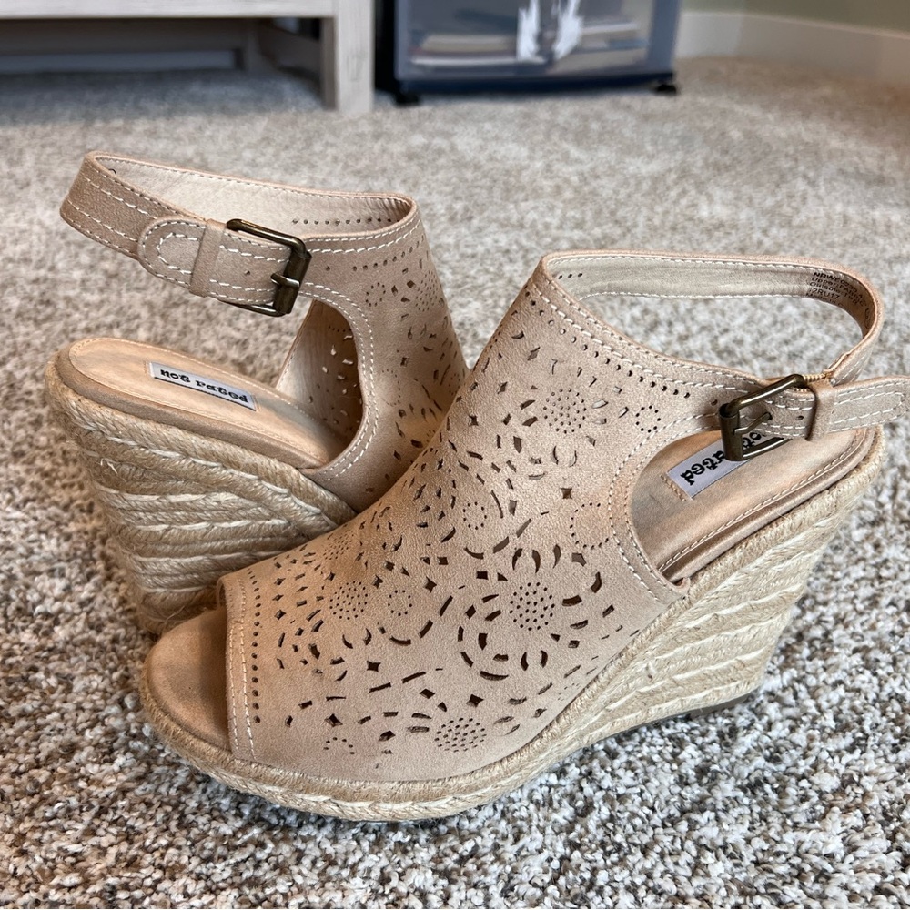 Not Rated Cut-Out Wedge Sandals